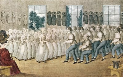 The Shakers near Lebanon, published by Currier and Ives, New York by Nathaniel Currier